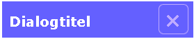 Demografik. Kein Schalter! Titelleiste eines Dialogfelds mit Dialogtitel und rechts einer Schaltfläche zum Schließen