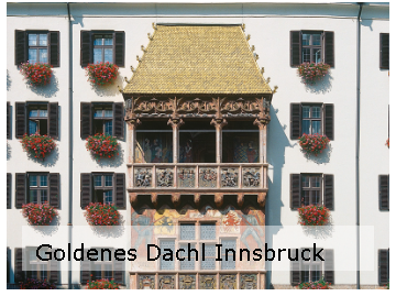 Screenshot Goldenes Dachl als Hintergrund mit Schriftzug Goldenes Dachl Innsbruck auf transparenter Hintergrundfläche